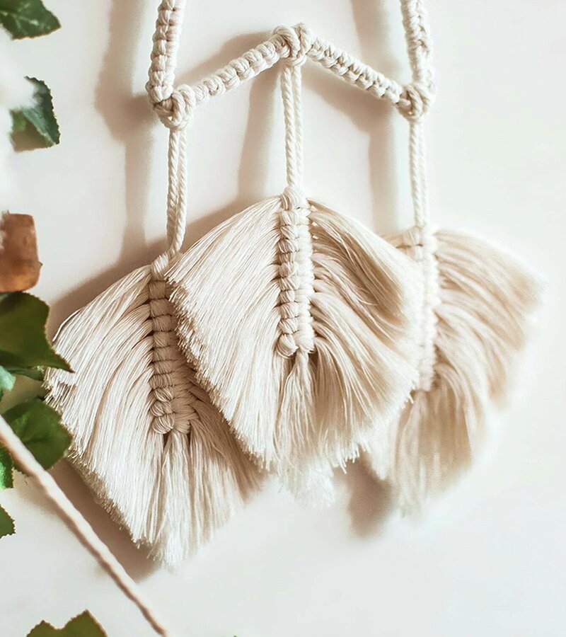Macramé estrella hecho a mano