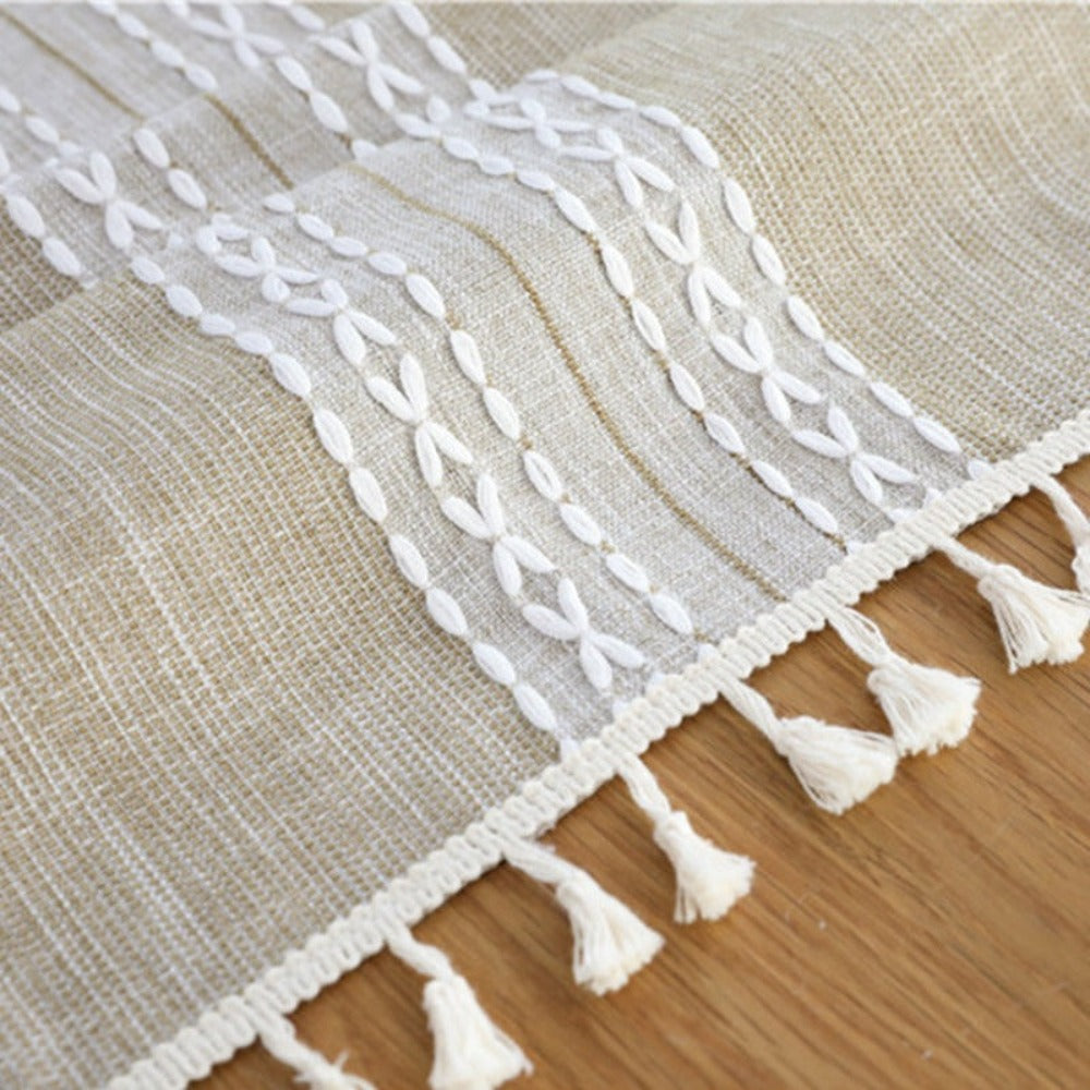 Mantel Rectangular Blanco – Bohemik