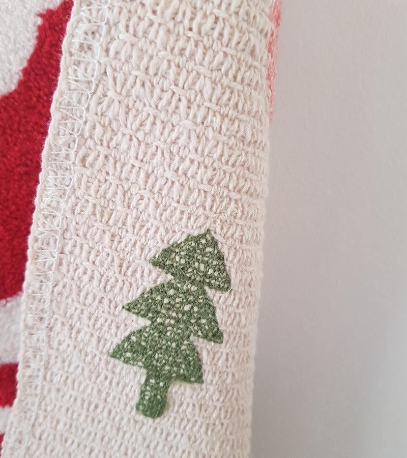 Tapiz Mural Boho Navideño Bordado de 60 cm x 40 cm