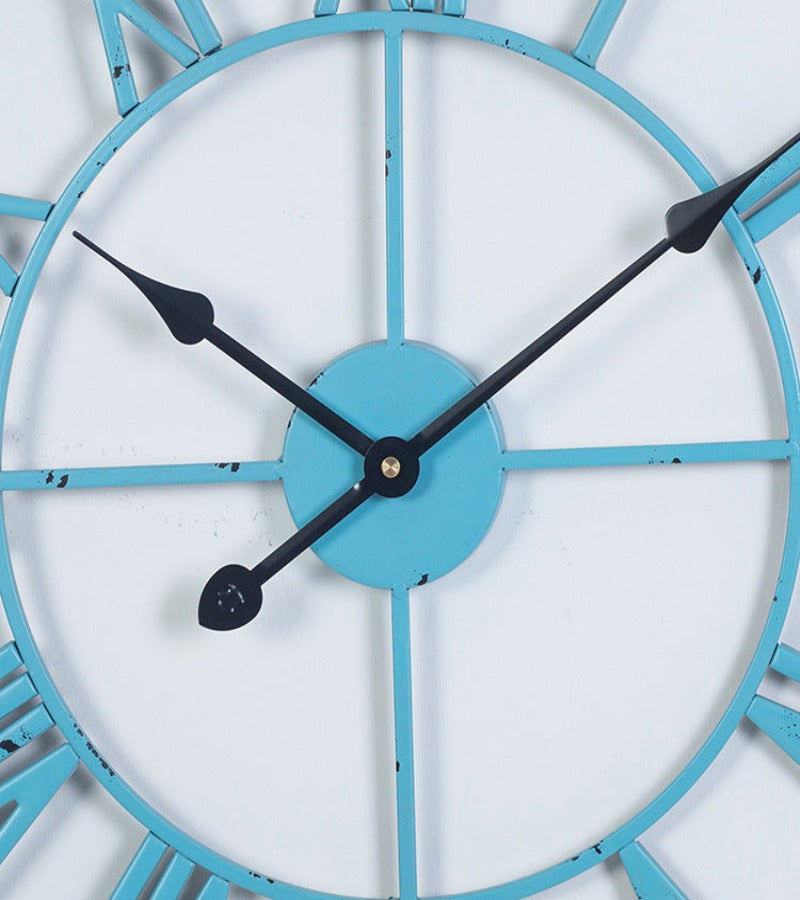 Reloj Mural Estilo Vintage Celeste