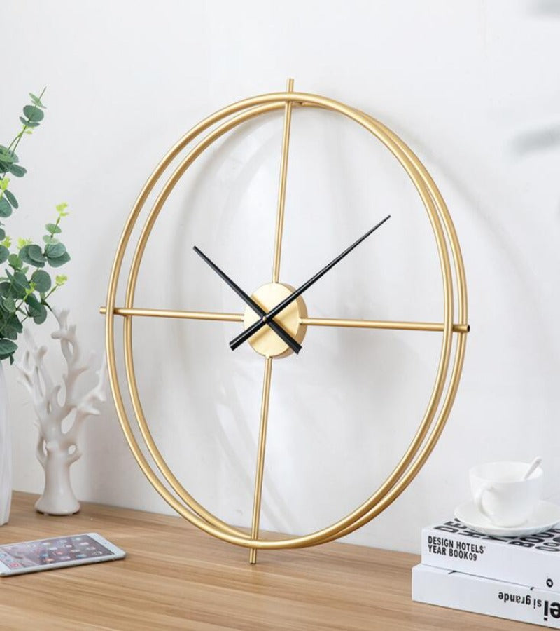 Reloj Mural Dorado Moderno