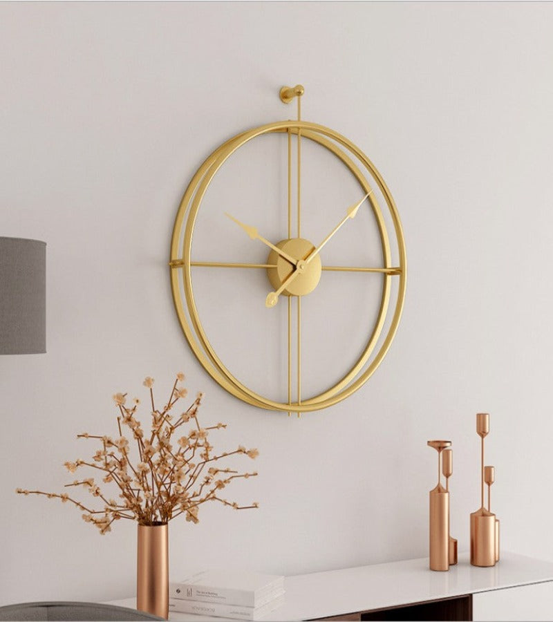Reloj Mural Dorado Moderno