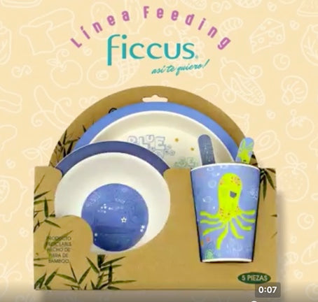 Set alimentación de Fibra de Bambú Ficcus