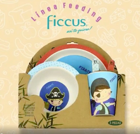 Set alimentación de Fibra de Bambú Ficcus