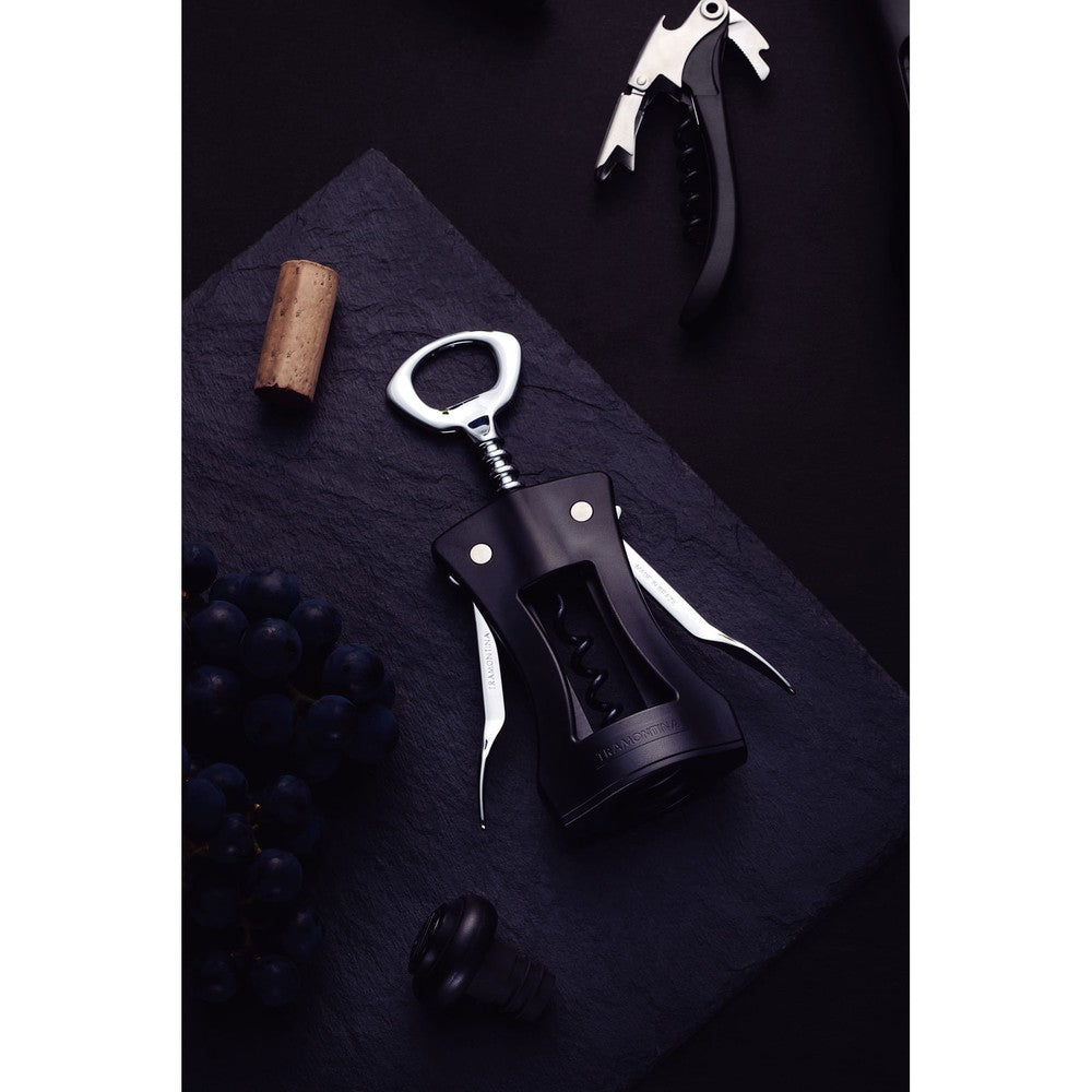 Sacacorchos Tramontina Harmoniza con Cuerpo de ABS y Abridor de Zamak Negro