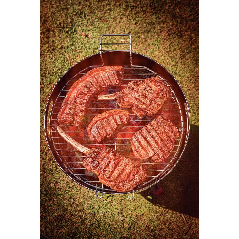 Grill a Carbón Tramontina TCP 400 de Acero Inoxidable con Bandeja para Carbón de Acero Esmaltado
