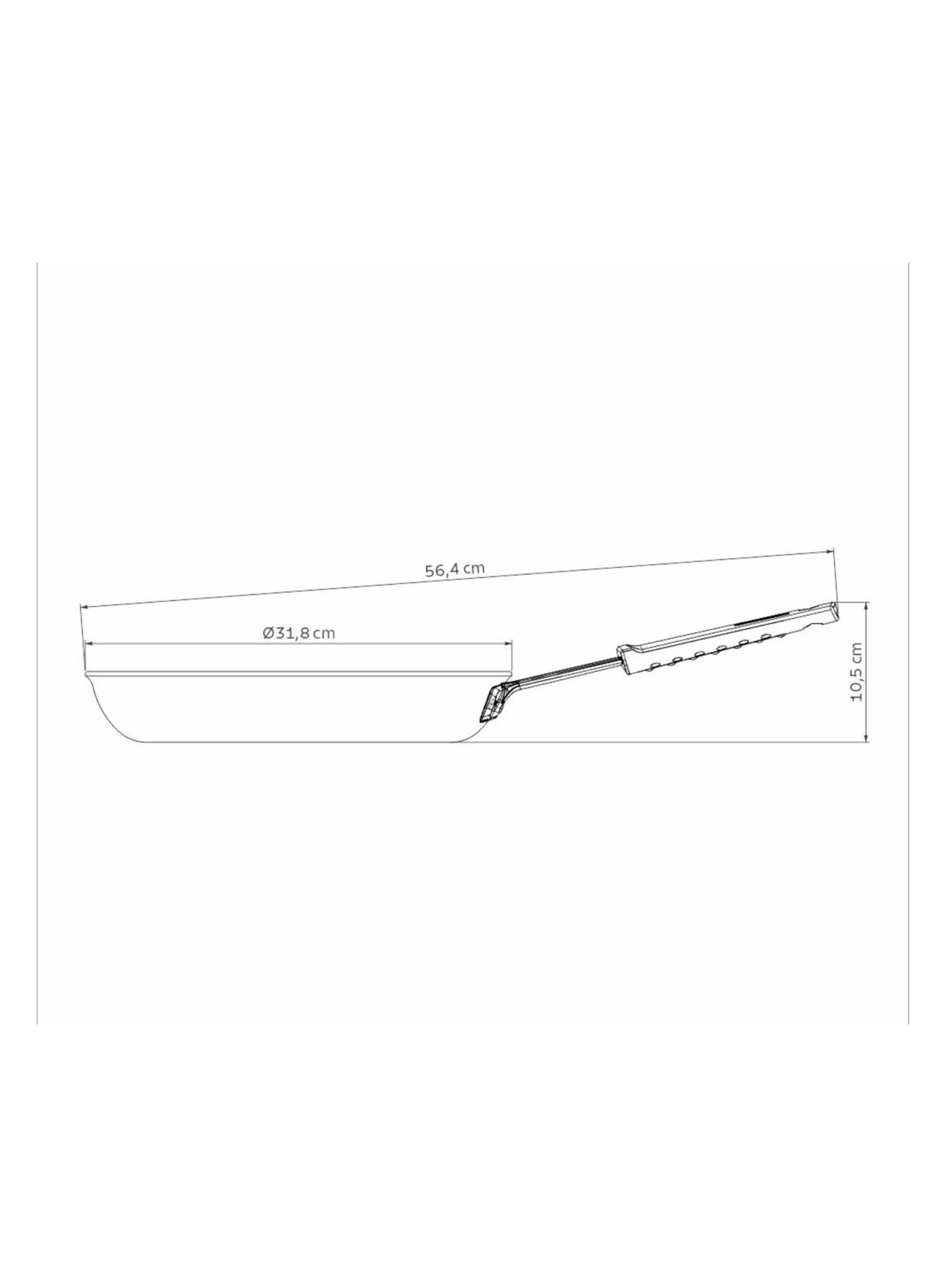 Sartén Tramontina en Aluminio con Revestimiento Interno en Starflon Premium y Externo Lijado 30 cm 3 L