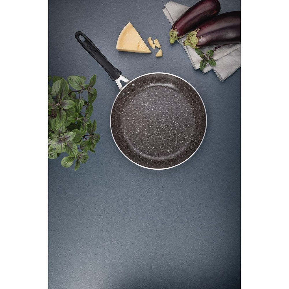 Sartén Tramontina Tunis en Aluminio con Revestimiento Interno Cerámico y Externo Siliconado Rosa Trufado 28 cm 2,3 L