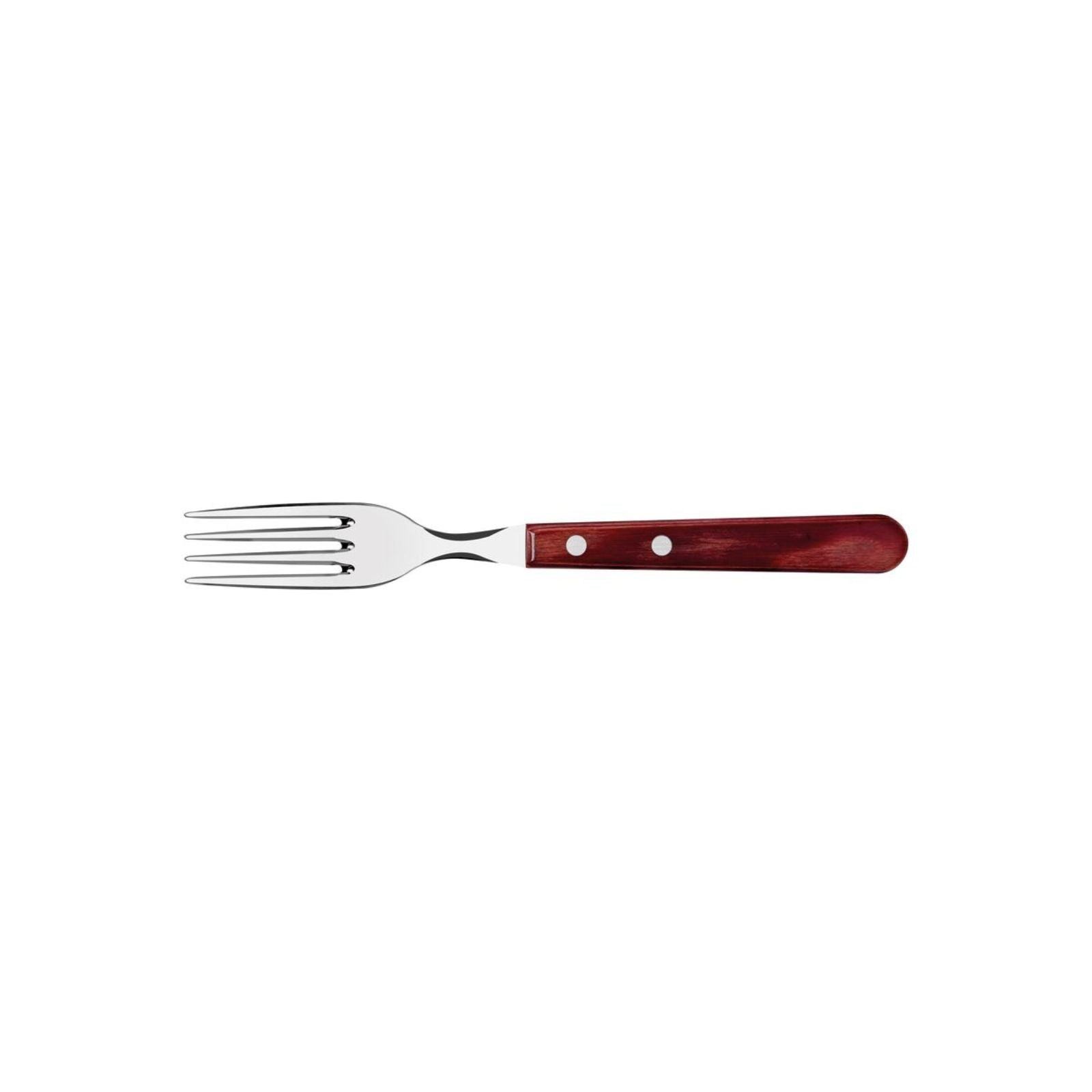 Juego de Cubiertos para Asado Jumbo Tramontina de Acero Inoxidable con Mango Rojo Polywood, 12 piezas.