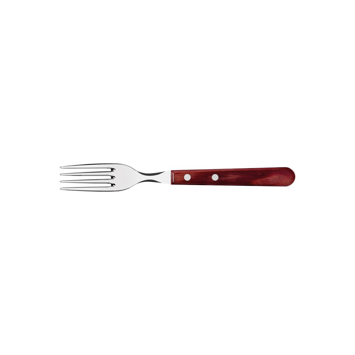 Juego de Cubiertos para Asado Jumbo Tramontina de Acero Inoxidable con Mango Rojo Polywood, 12 piezas.