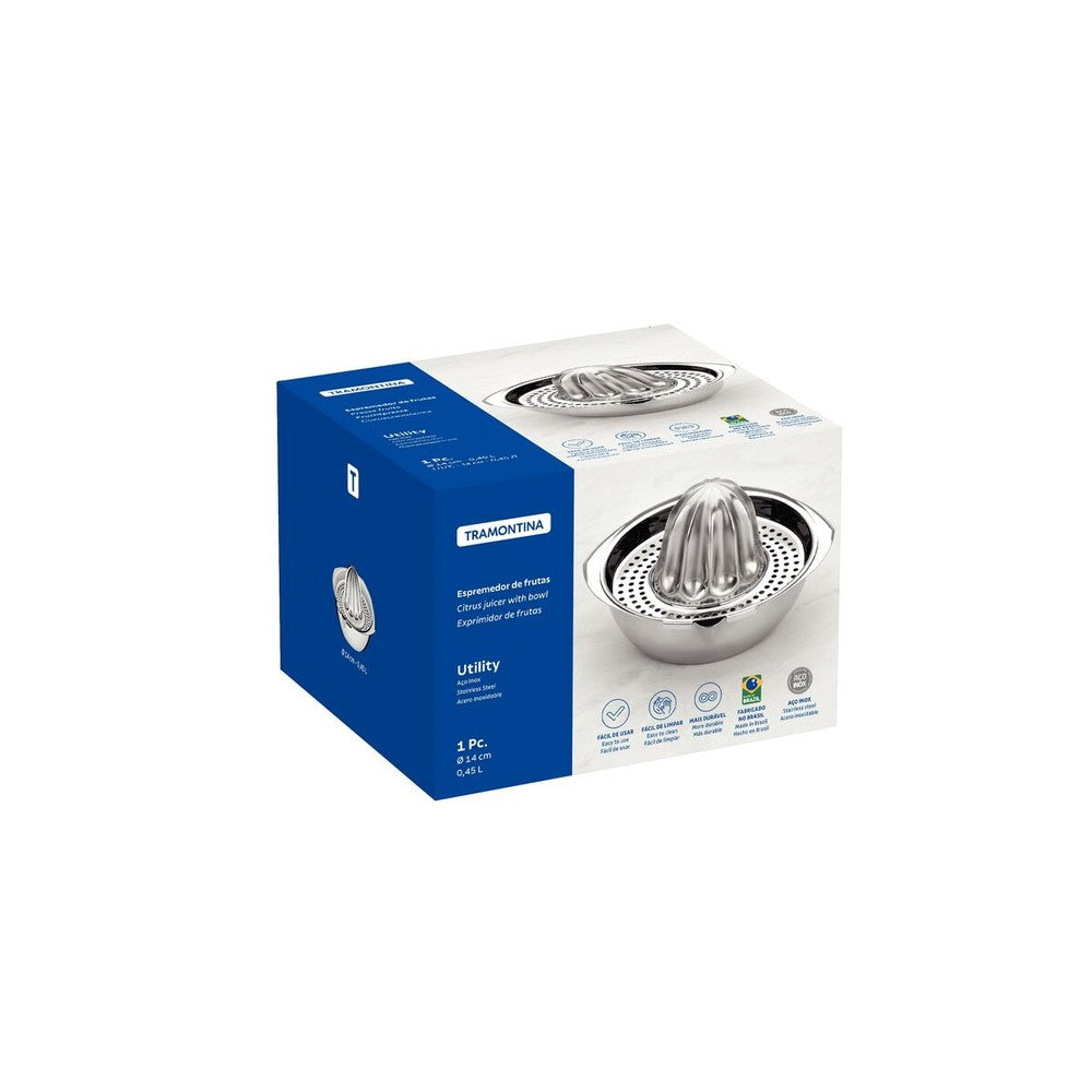 Exprimidor de frutas Tramontina Utility de acero inoxidable