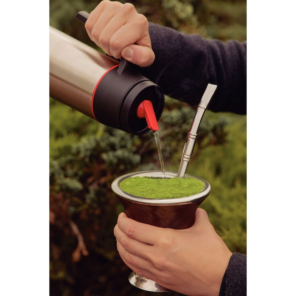 Termo con sifón Exata de acero inoxidable con ampolla de acero 1 L Tramontina