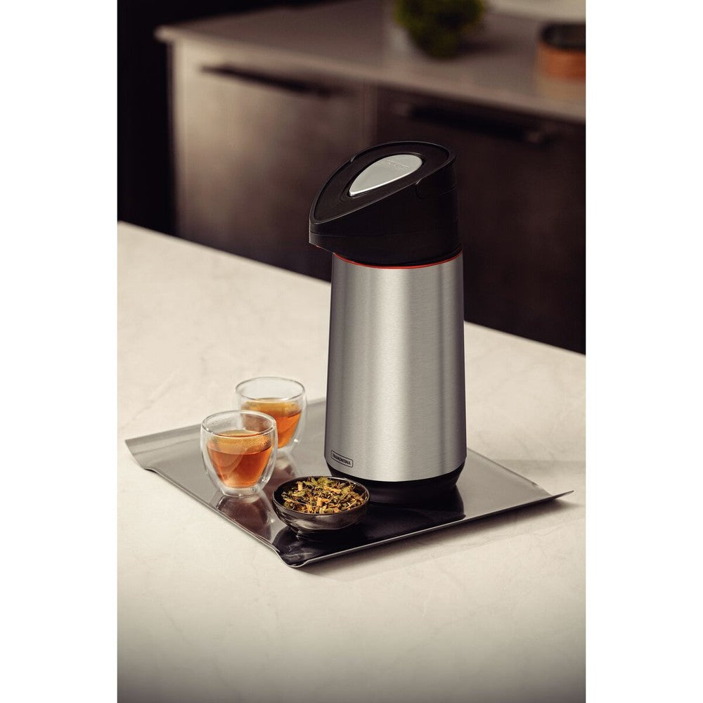 Termo con sifón Tramontina Exata de acero inoxidable con ampolla de vidrio 1,2 L