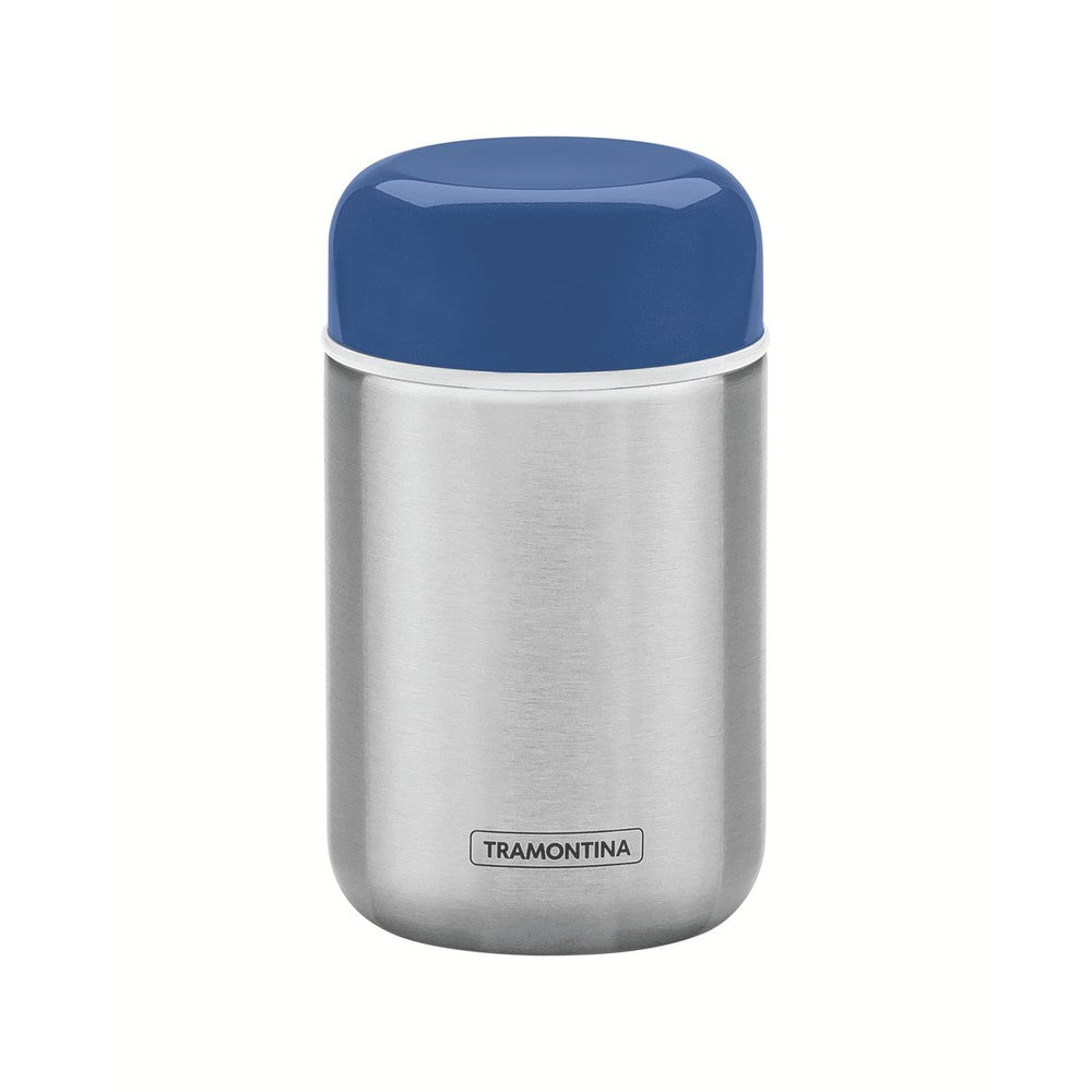 Contenedor térmico de acero inoxidable con tapa azul de 400 ml Tramontina