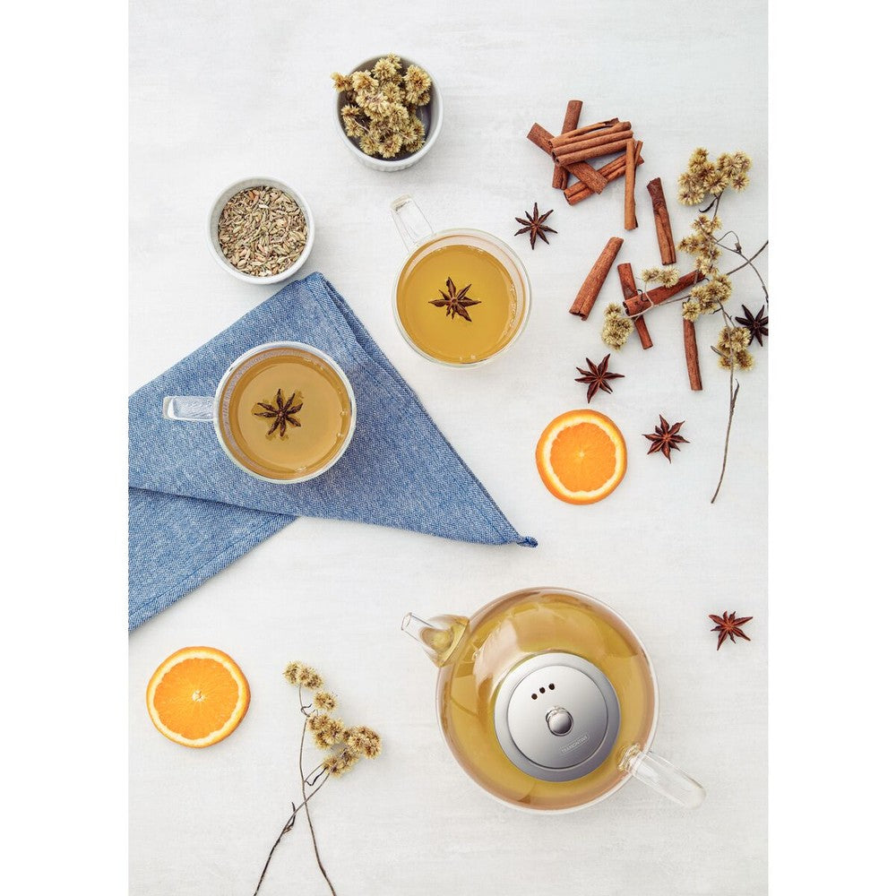 Jarra para té de vidrio y acero inoxidable con infusor de 1l Tramontina