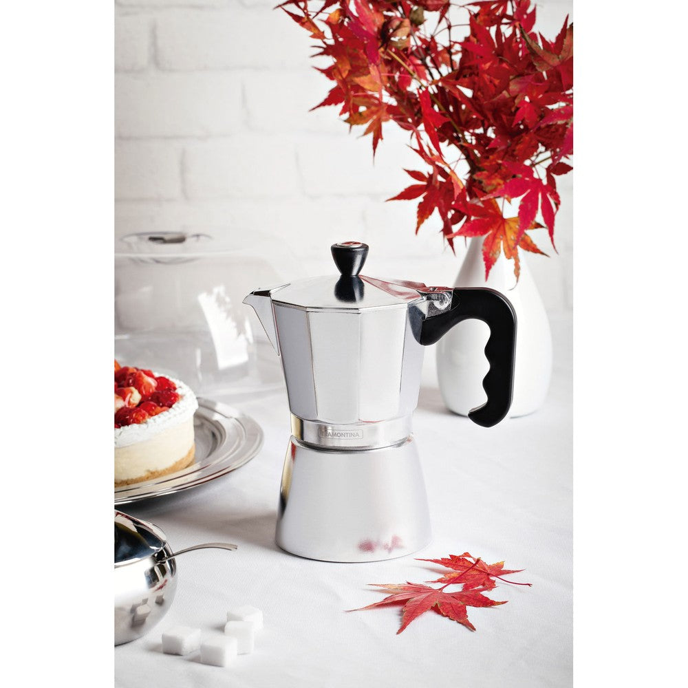Cafetera Expresso Italiana Tramontina en Aluminio con Mango en Nylon 320 ml