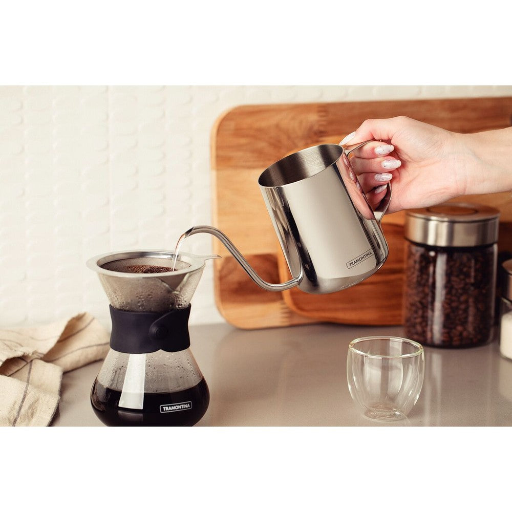 Jarra Tramontina cuello de ganso en acero inoxidable 0,6 L