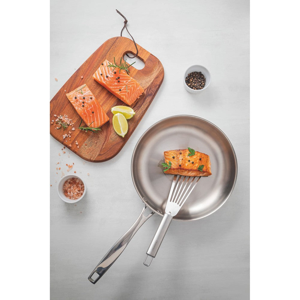 Sartén Tramontina Grano de acero inoxidable cuerpo triple con mango 20 cm 1,2 L