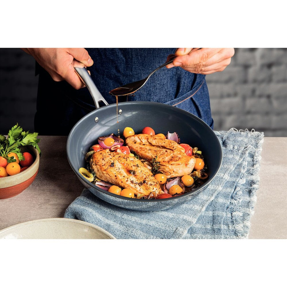 Sartén Grano de acero inoxidable con cuerpo triple y revestimiento interno cerámico grafito de 30 cm