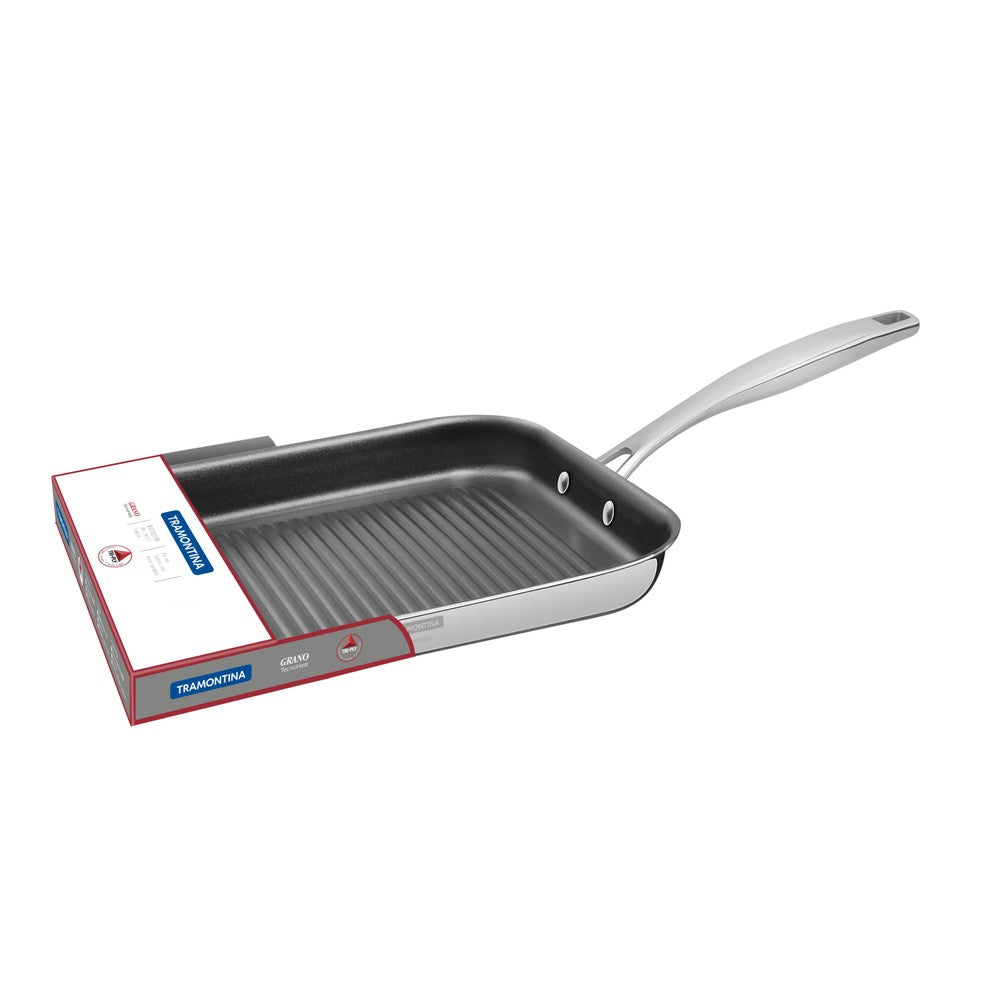 Plancha Grano de acero inoxidable con revestimiento interno antiadherente de 1,9 l Tramontina