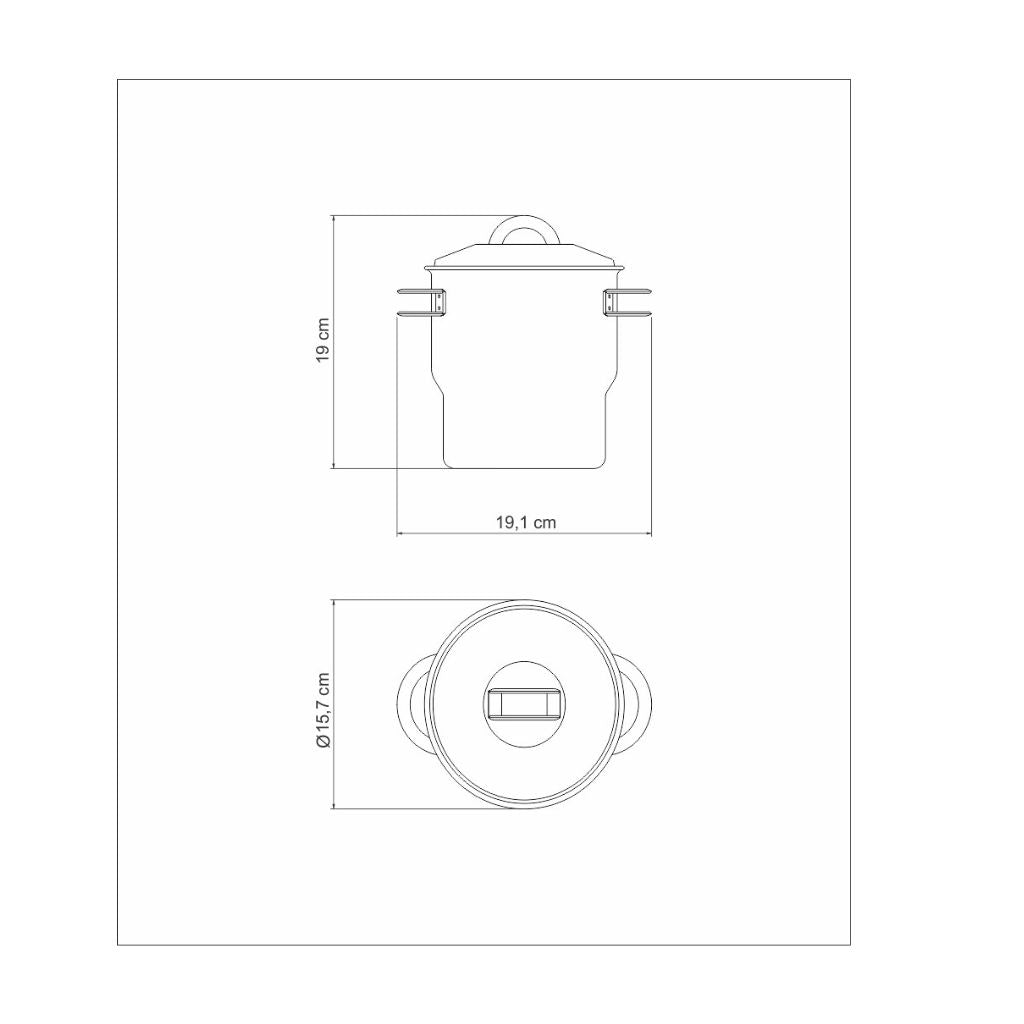 Cuscusera Solar de acero inoxidable Tramontina con asas y tapa 14 cm y 2,2 L