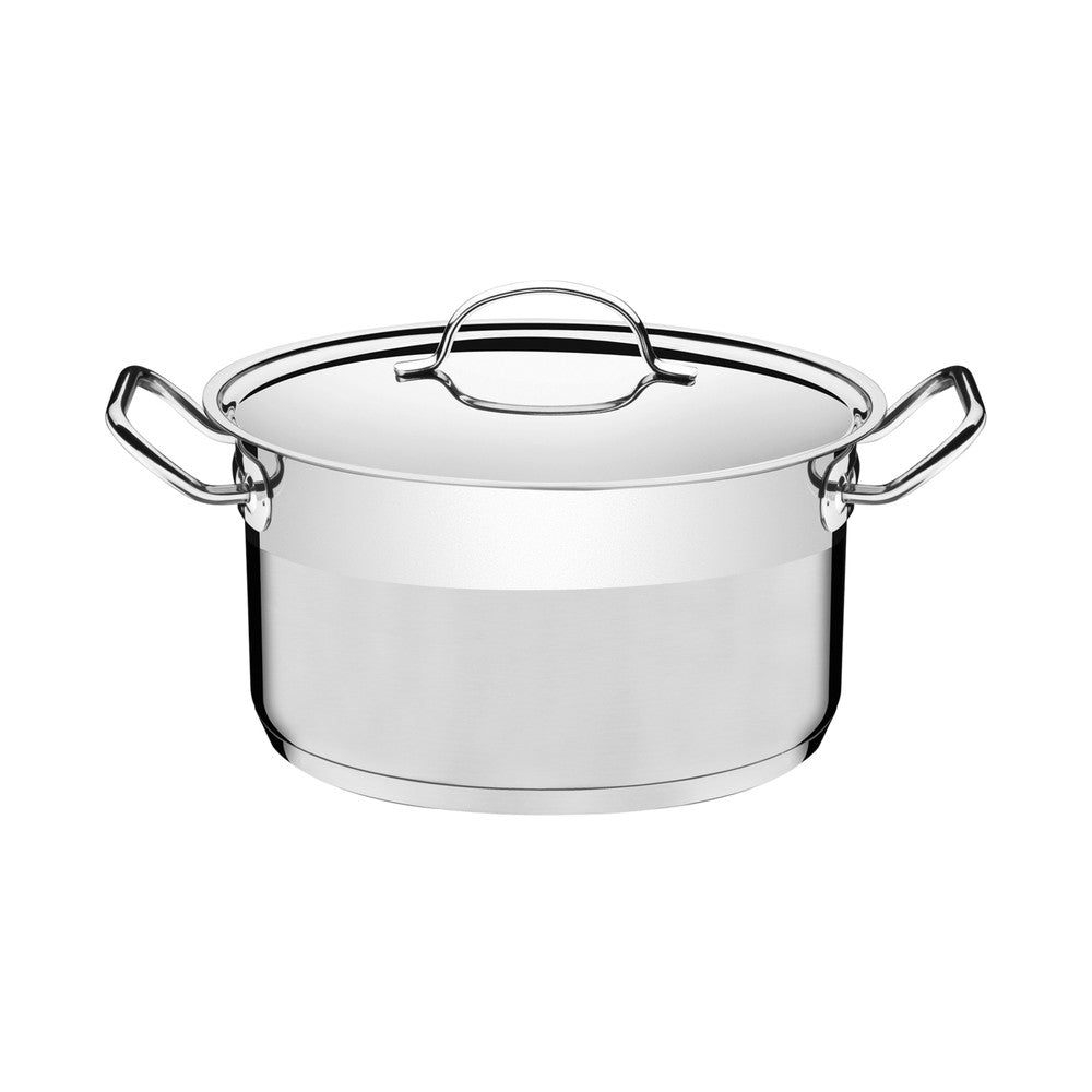 Cacerola de Acero Inox. 24 cm  6,1 L Tramontina Profesional.