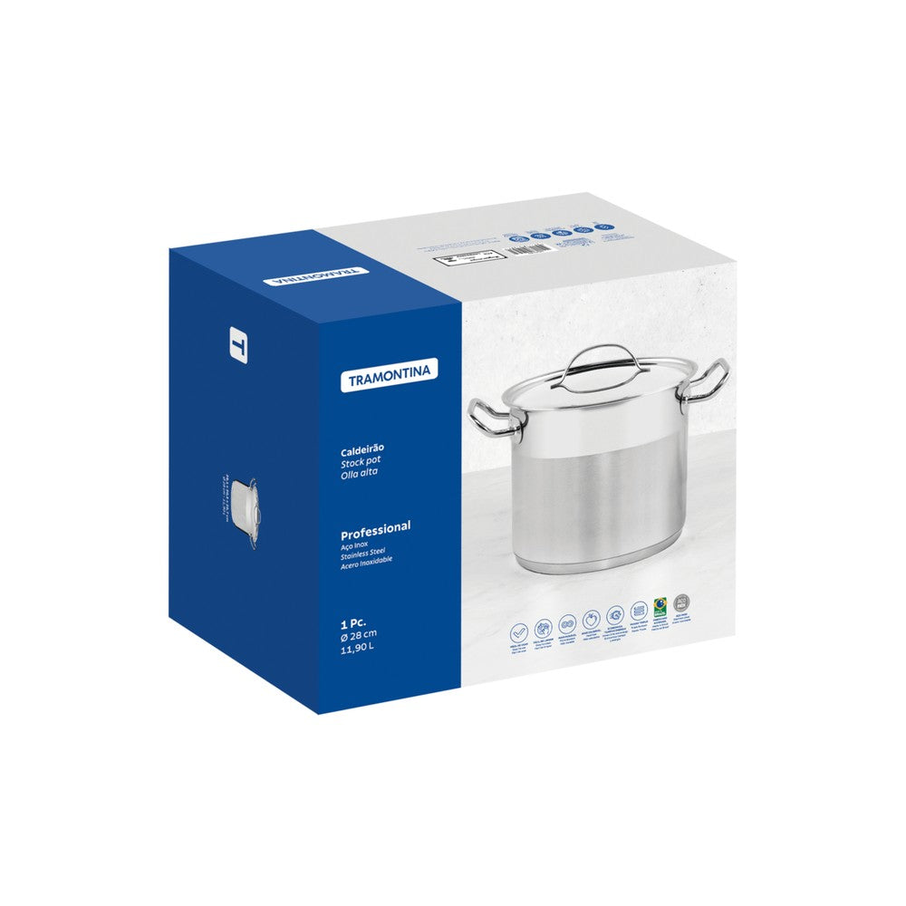 Olla Alta de Acero Inox. 28 cm 11,9 L Tramontina Profesional