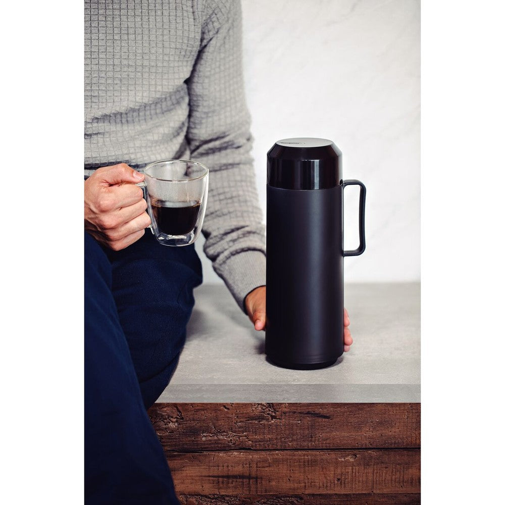 Juego de tazas Tramontina para café y té vidrio doble con asas 2 piezas