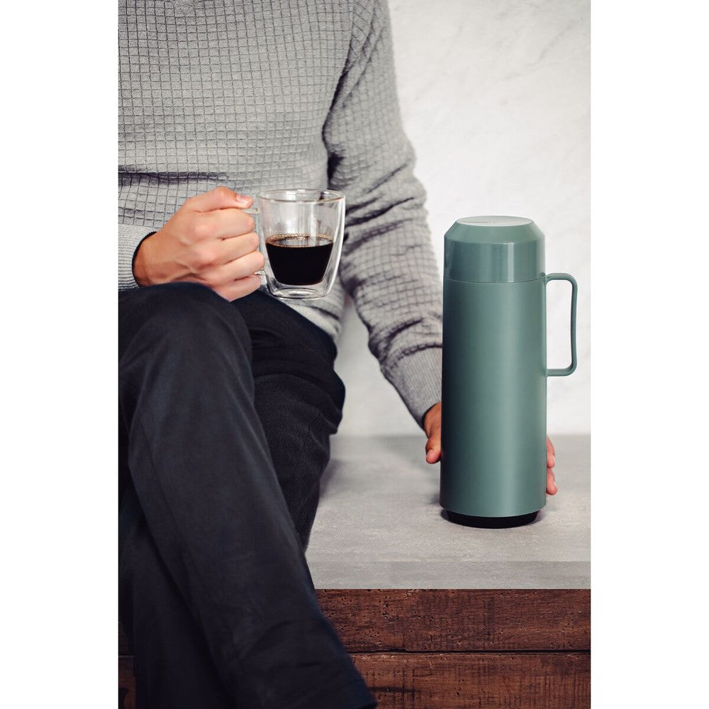 Juego de tazas Tramontina para café y té vidrio doble con asas 2 piezas