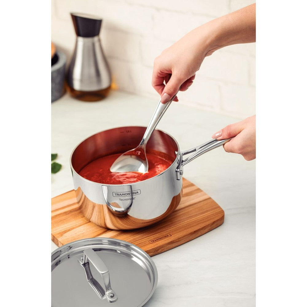 Batería Tramontina Grano de acero inoxidable con cuerpo triple 4 piezas