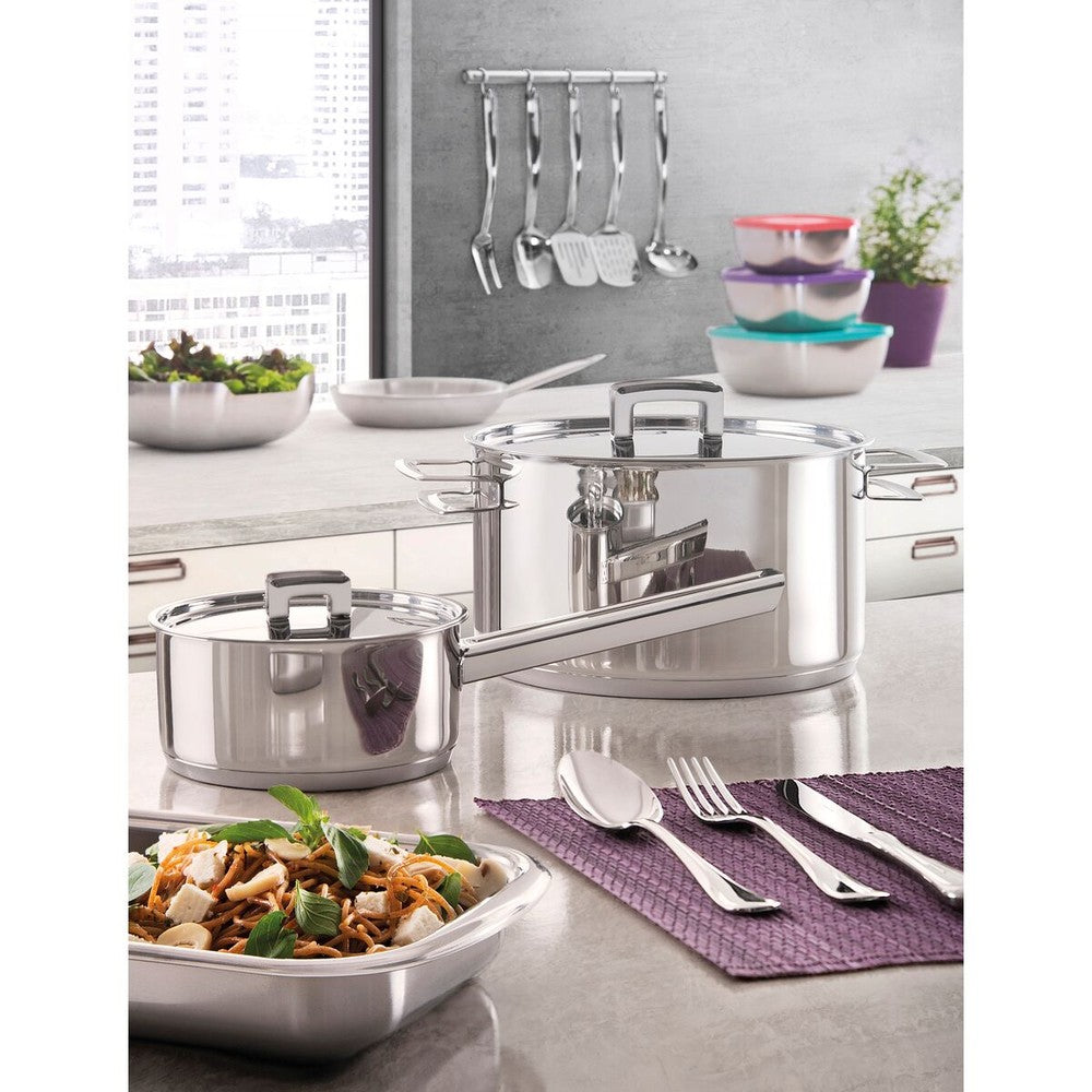 Juego de utensilios Tramontina  Extrata de acero inoxidable con soporte de pared 5 piezas