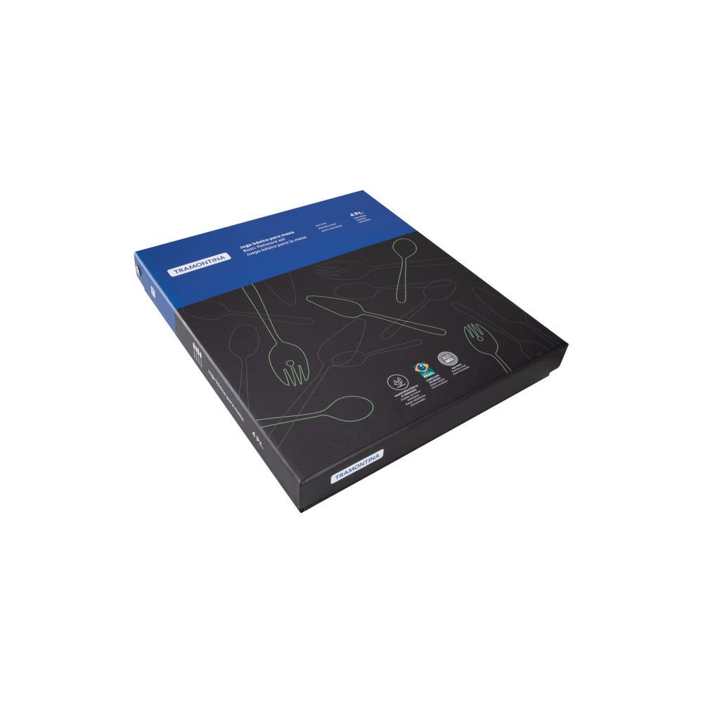 Juego de utensilios de 4 piezas Berlin Brilho Tramontina de acero inoxidable y terminación en alto brillo