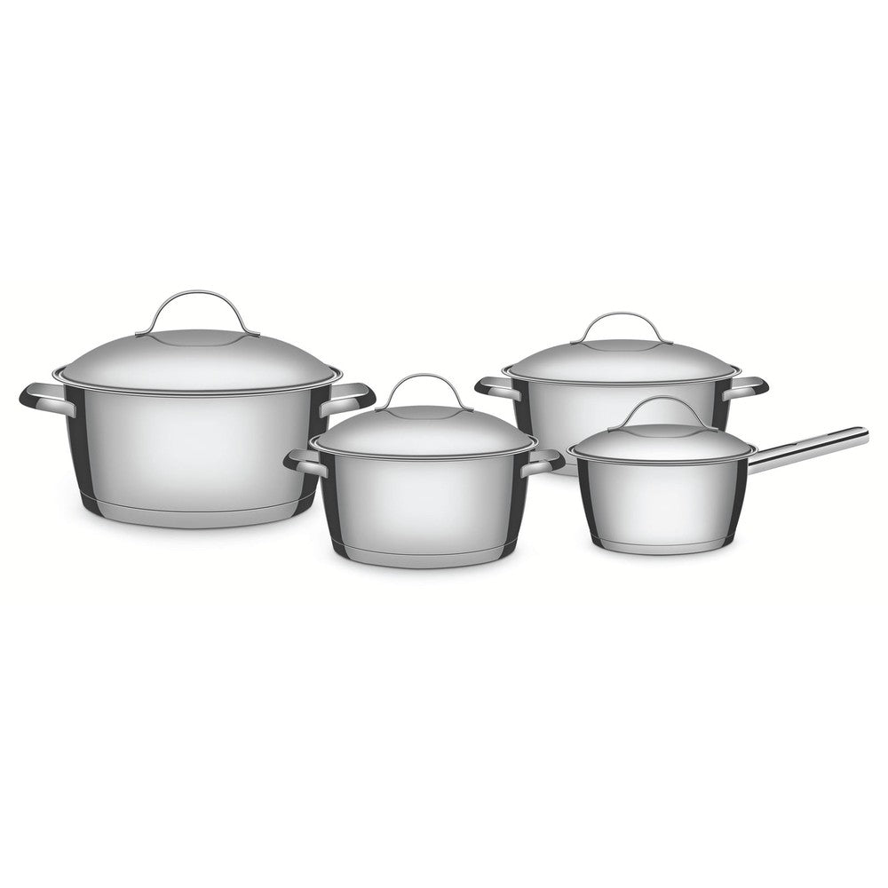 Batería de Cocina 4 Piezas en Acero 18/10 Tramontina Allegra