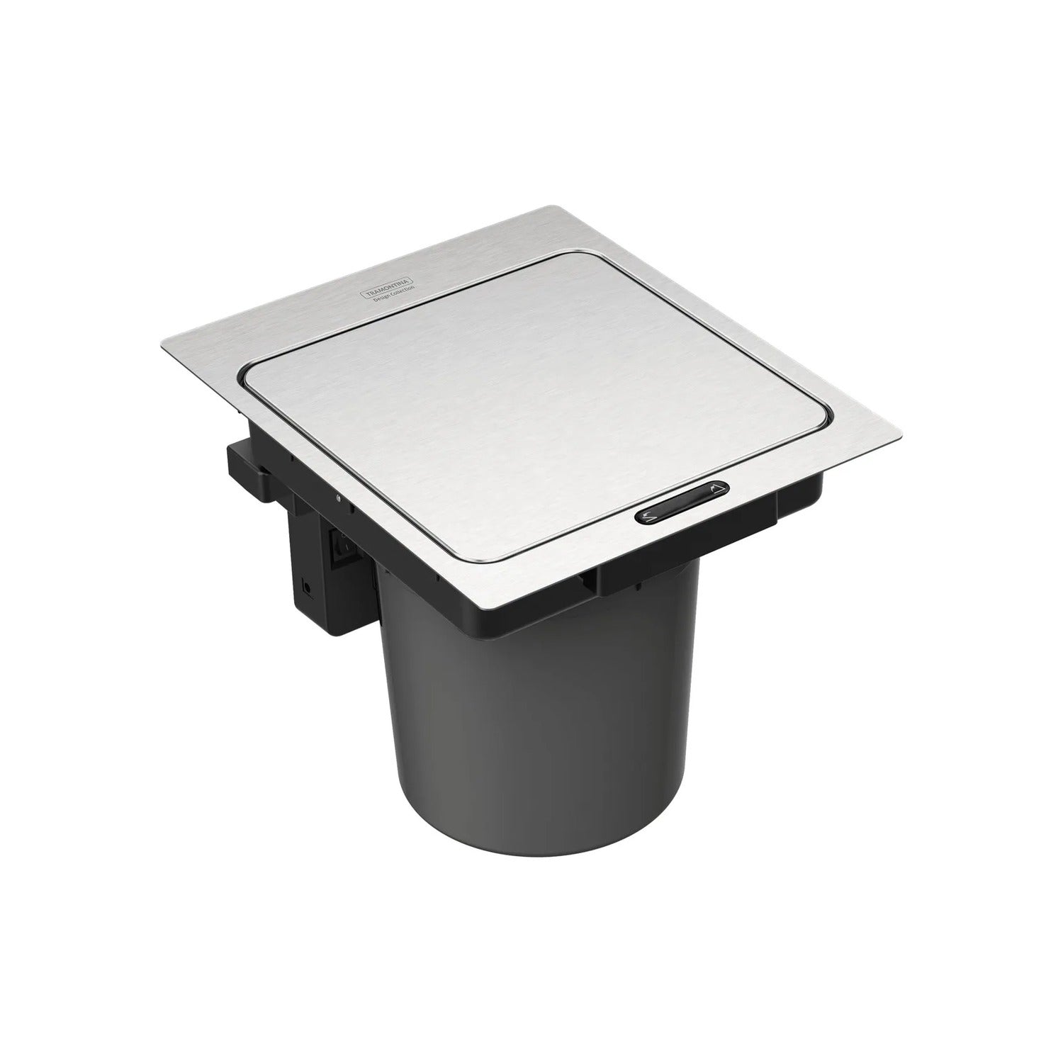 Basurero de empotrar con sensor Tramontina Design Collection de acero inoxidable con balde plástico de 5 L