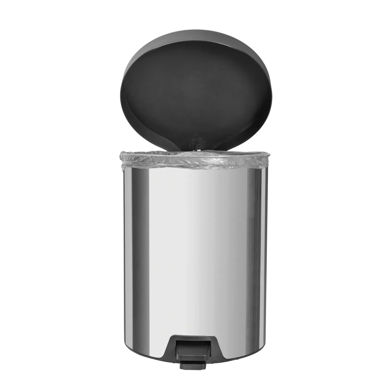 Basurero con Pedal NewTramontina 20L Acero Inoxidable Negro - imagen 3