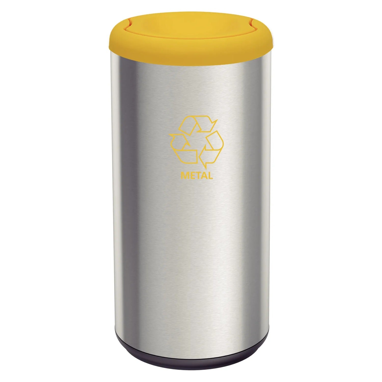 Basurero en Acero con Tapa Vaivén Amarillo 40L Tramontina Piemonte