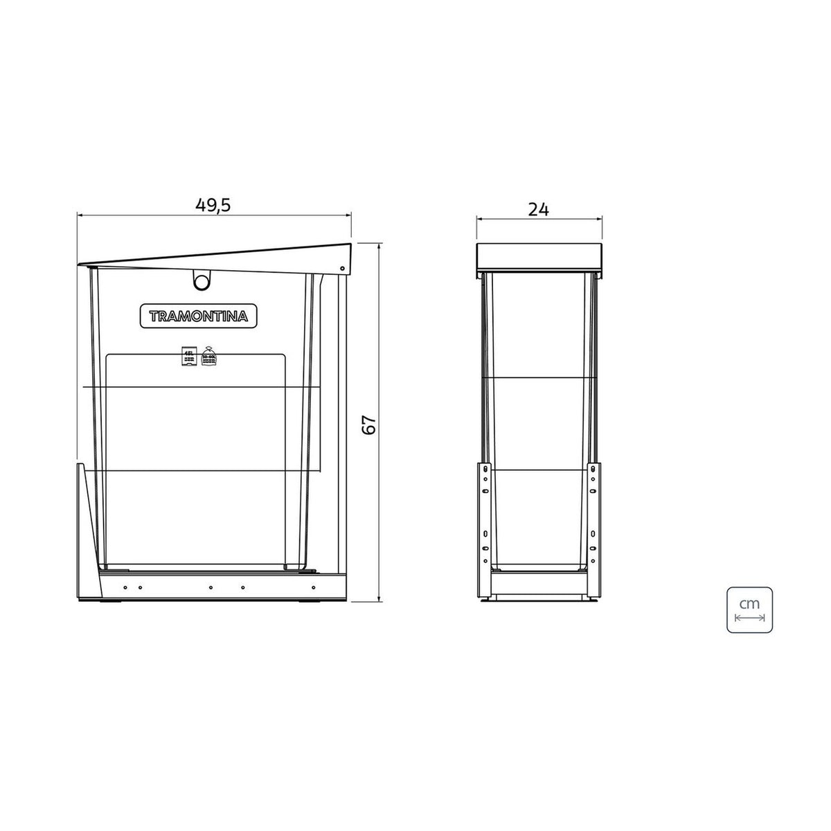 Basurero Deslizante para Mueble Slide 45 L - imagen 4