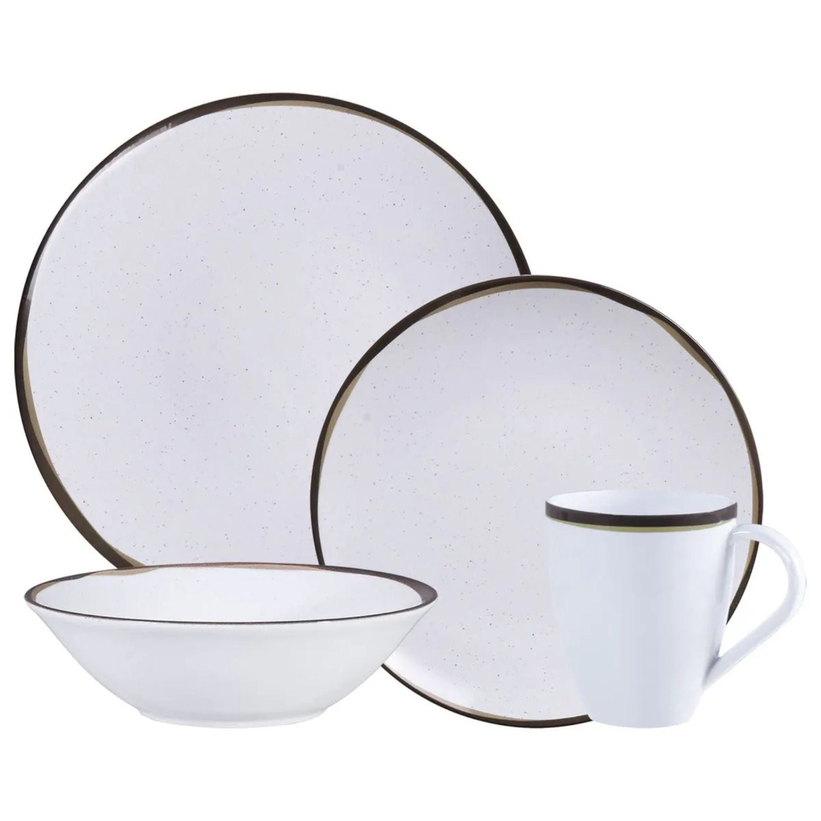 Juego de Platos Tramontina Canyon en Porcelana Decorada con Bowl 16 Piezas