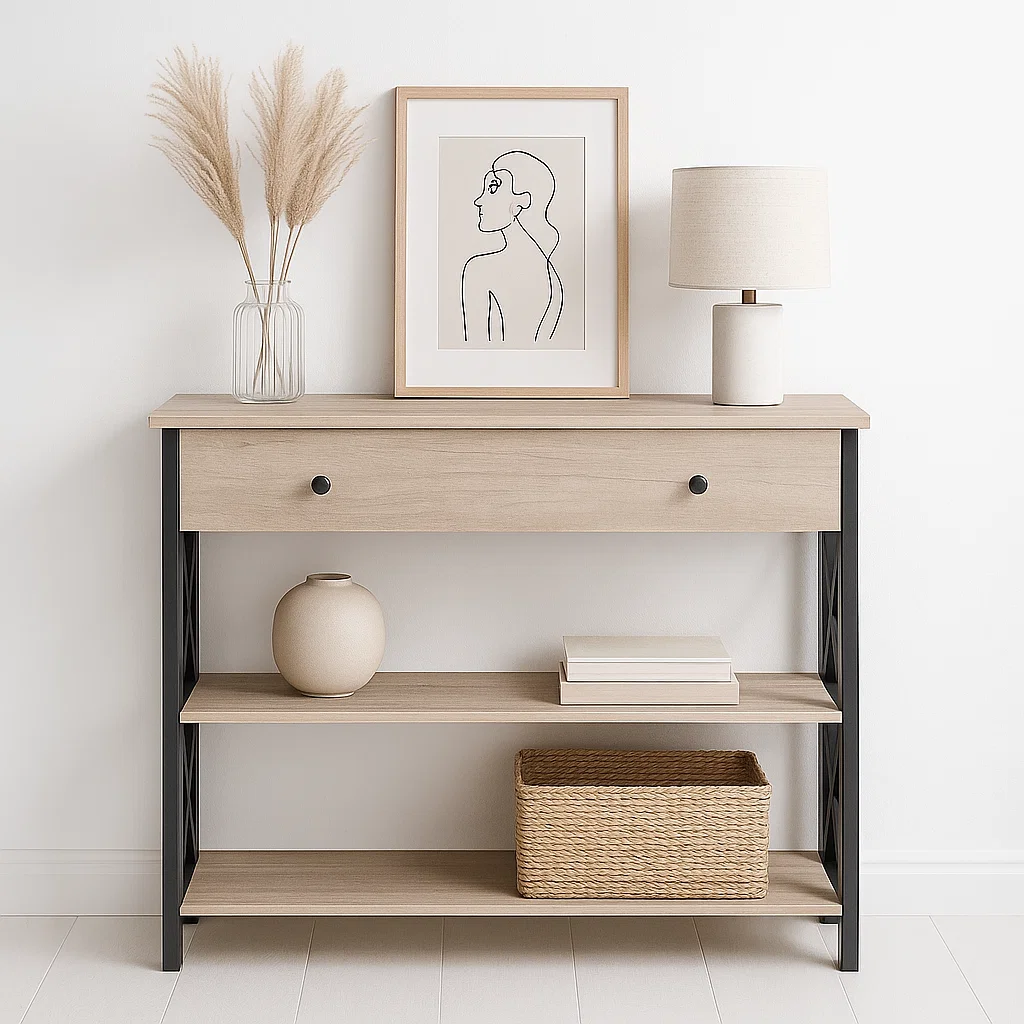 Arrimo con Cajon y 2 Estantes de Almacenaje