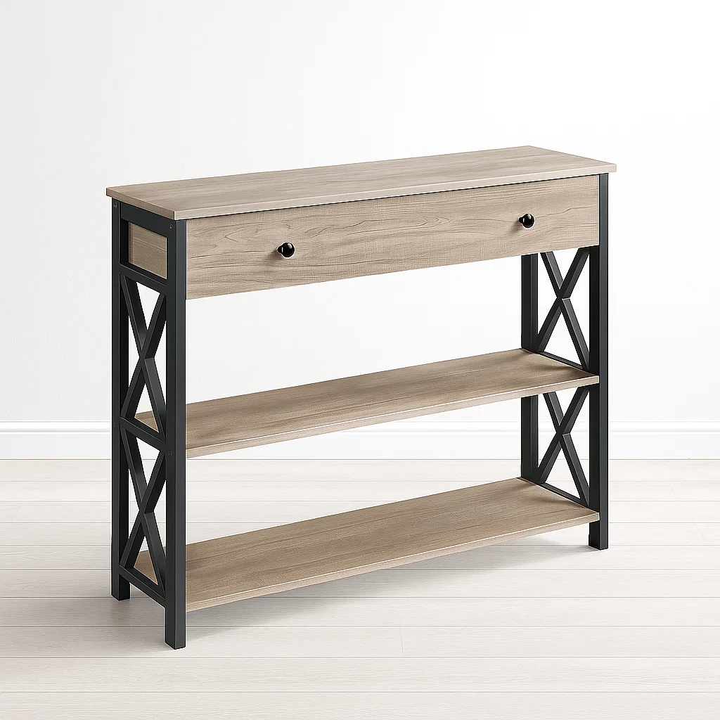 Arrimo con Cajon y 2 Estantes de Almacenaje