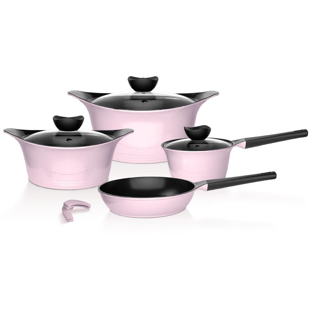 Batería Cocina Aluminio Fundido 7 piezas Fortis Pink