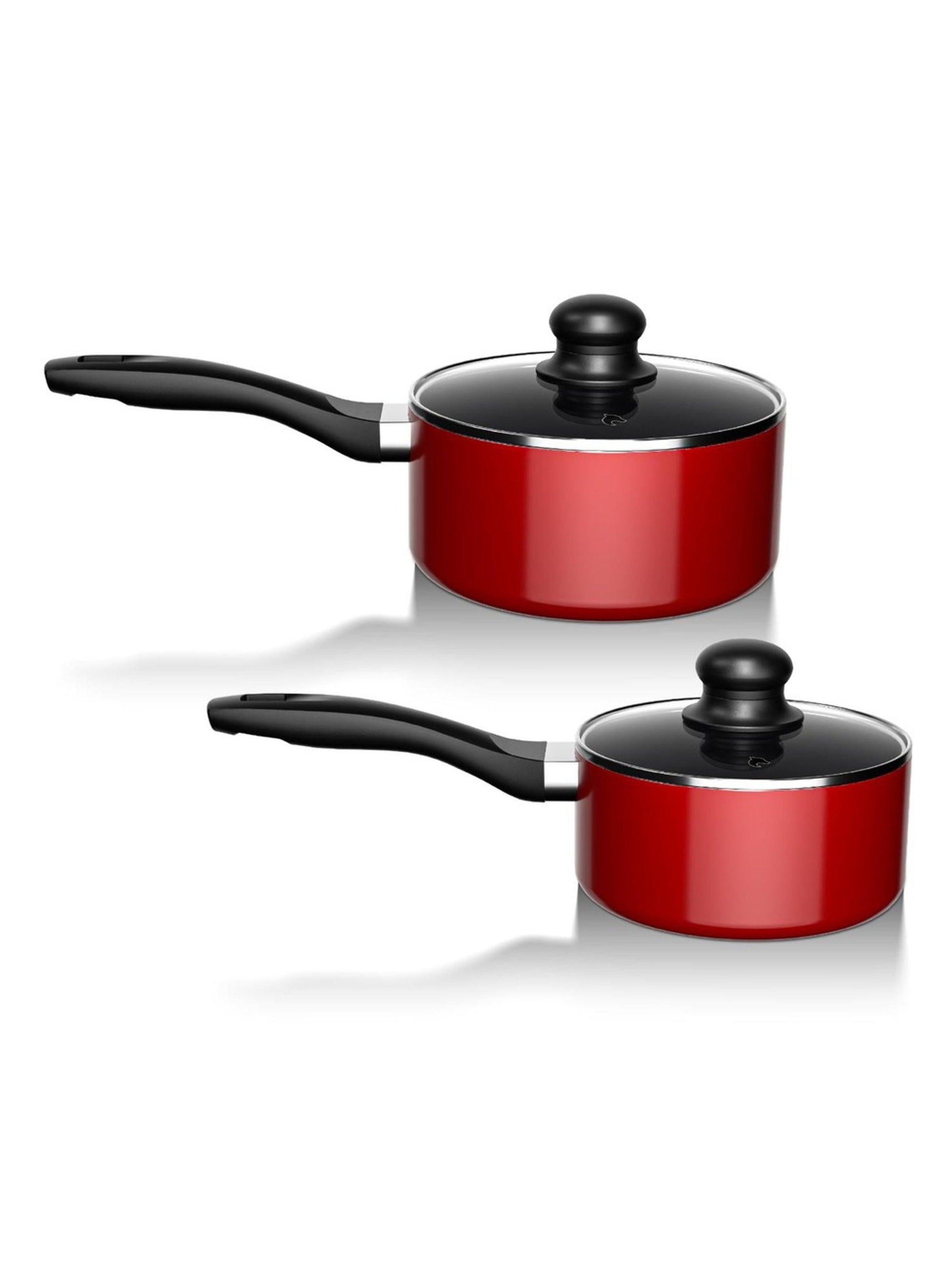Batería de Cocina 15Pzas Aluminio Antiadherente Rojo Wolf