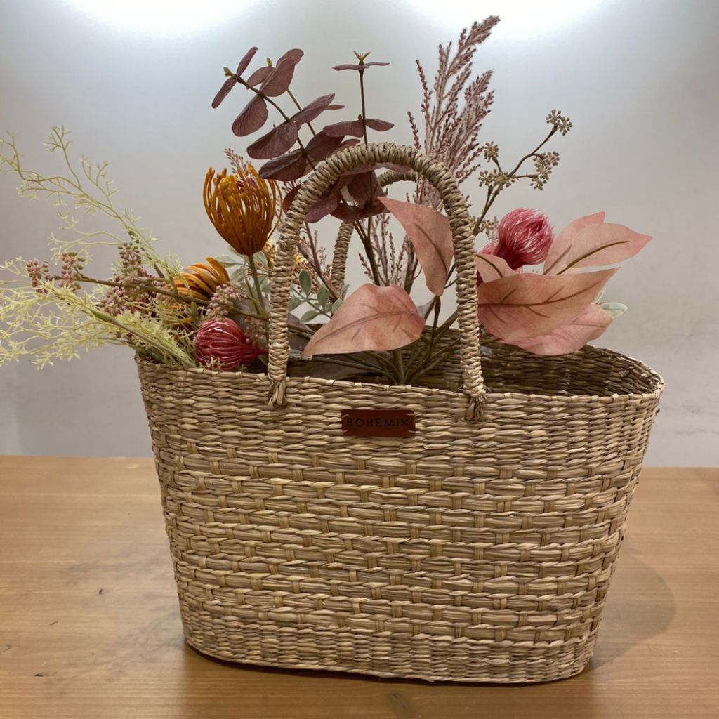 Bolso Jacinta de fibra Natural Tejido a Mano 40 cm