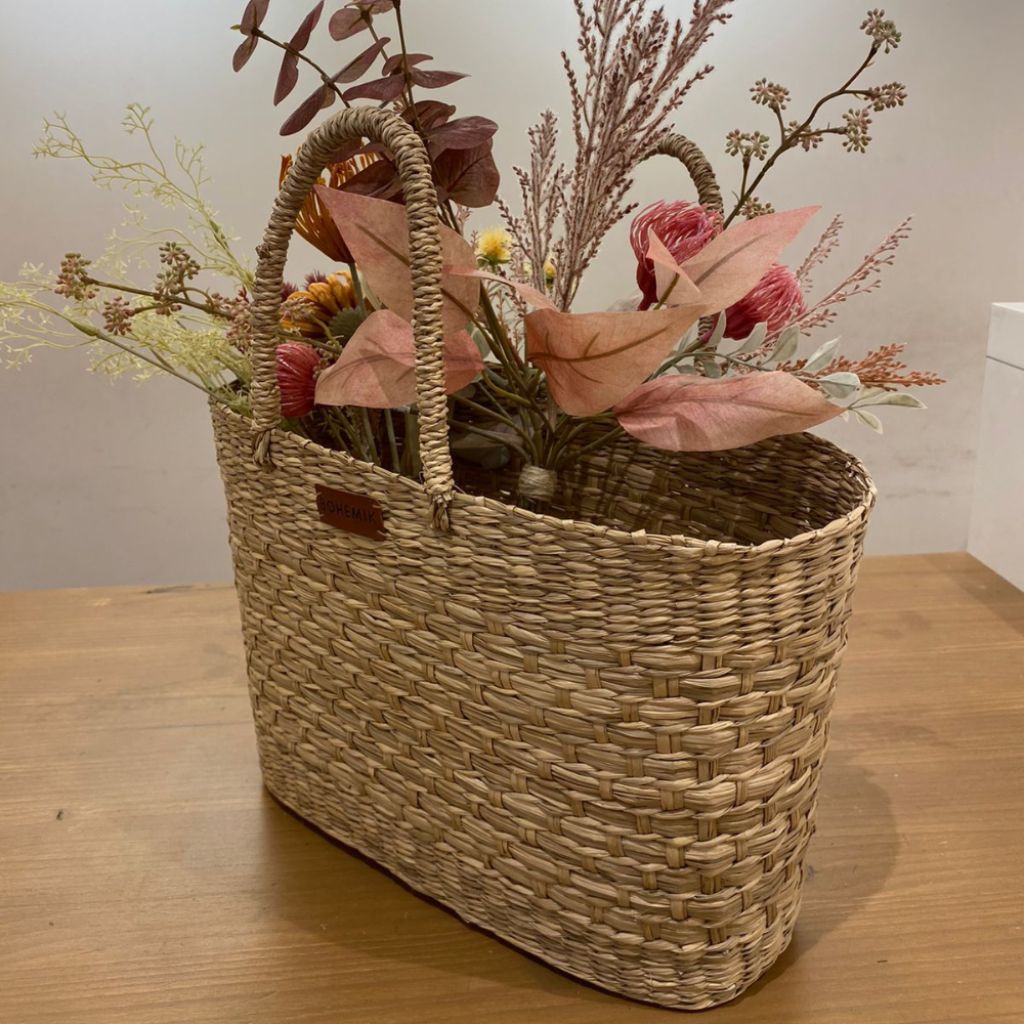 Bolso Jacinta de fibra Natural Tejido a Mano 40 cm