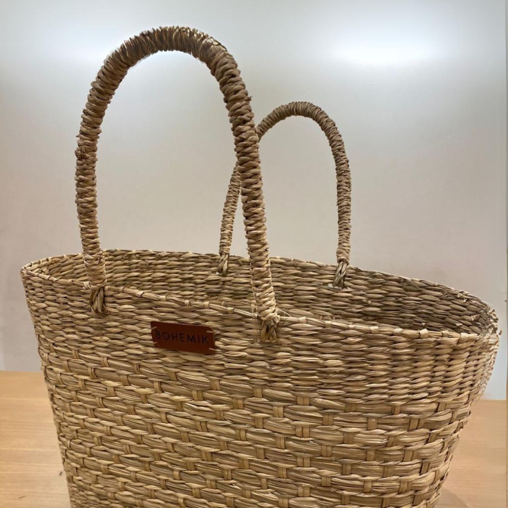 Bolso Jacinta de fibra Natural Tejido a Mano 40 cm