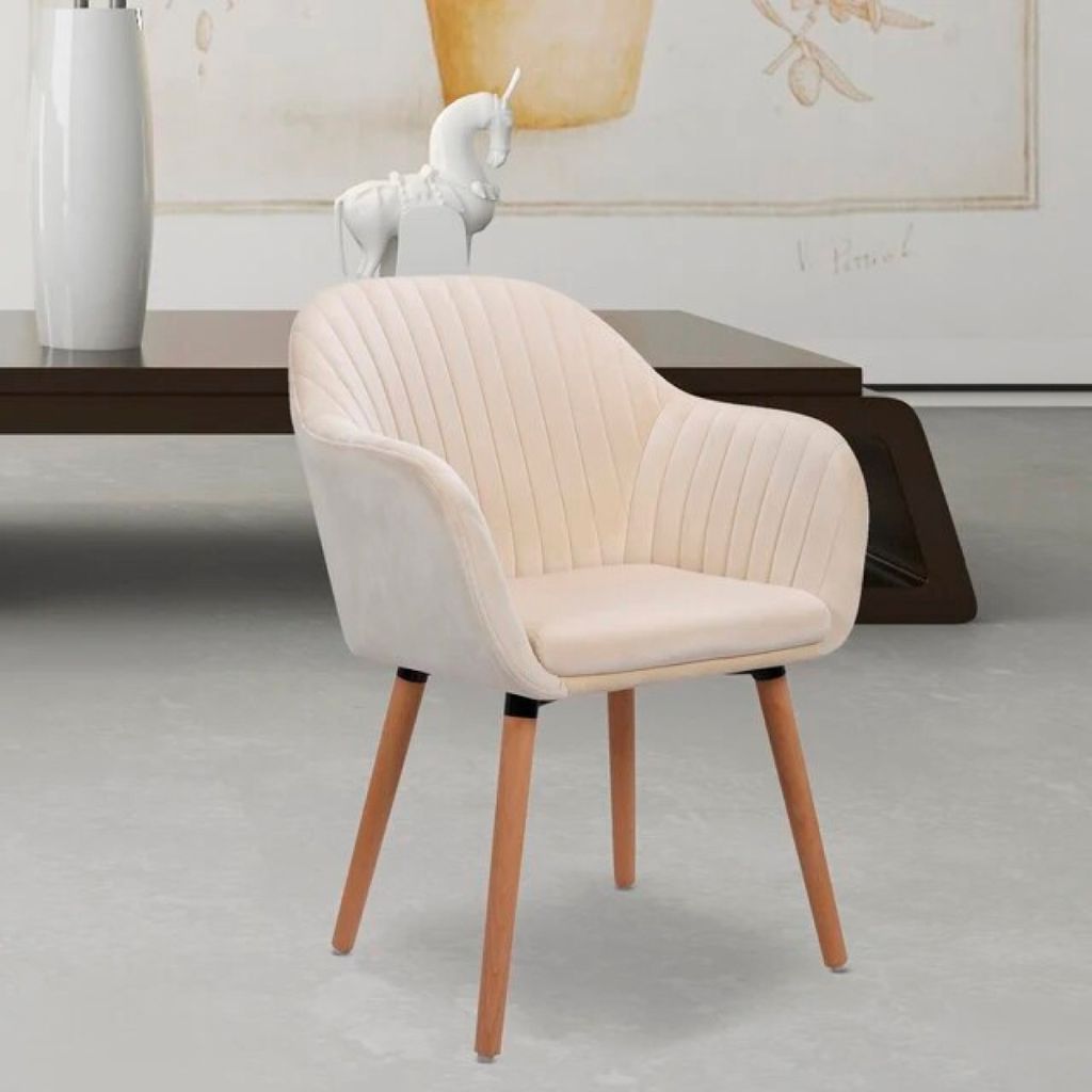 Butacas Sitial Poltrona Diamante Terciopelo Beige