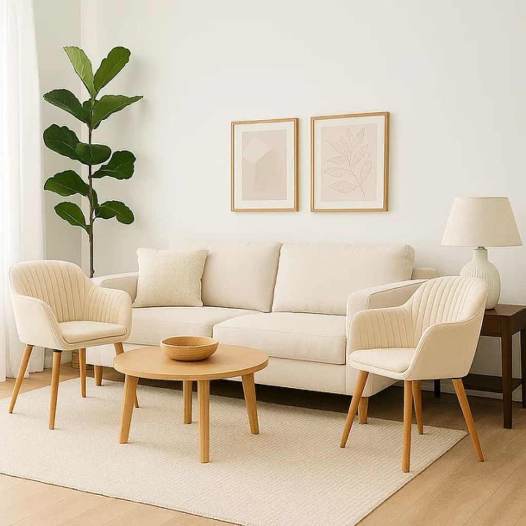 Butacas Sitial Poltrona Diamante Terciopelo Beige