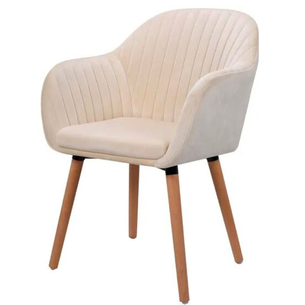 Butacas Sitial Poltrona Diamante Terciopelo Beige