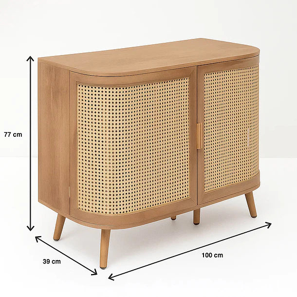 Cómoda Siena Rattan - Natural
