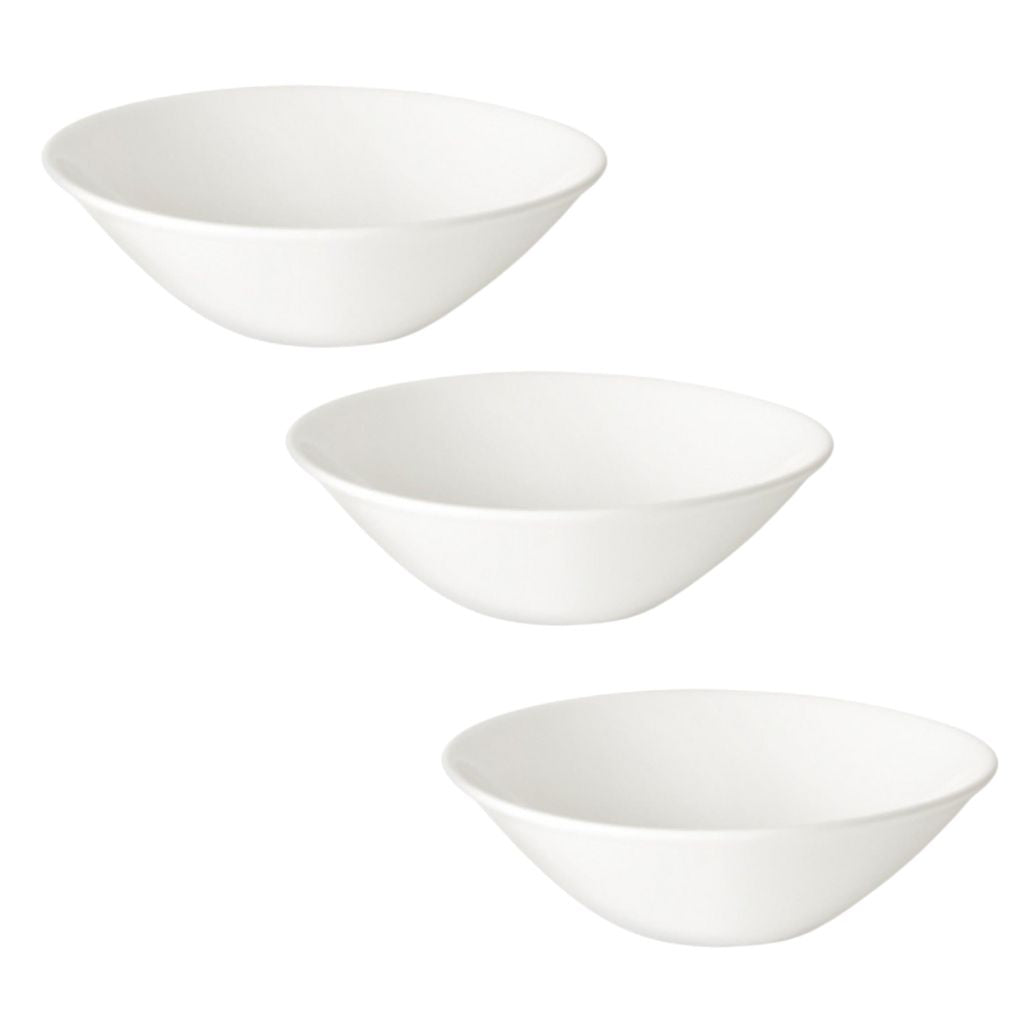 Set De 3 Ensaladeras De Porcelana 21 Cm 1lt Corona